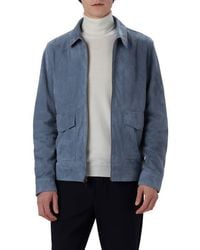 Bugatchi - Suede Zip Bomber Jacket - Lyst
