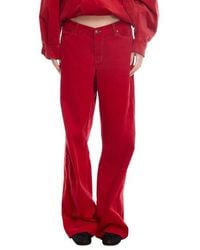 Lioness - Rebels Low Rise Wide Leg Corduroy Pants - Lyst