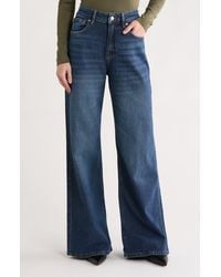 GOOD AMERICAN - Good Ease Relaxed Fit Wide Leg Jeans - Lyst