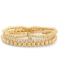 Leith - 3-Pack Initial Bead Bracelet - Lyst