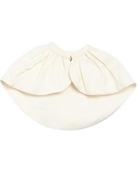 Burberry Cropped Cotton And Silk Cape - White