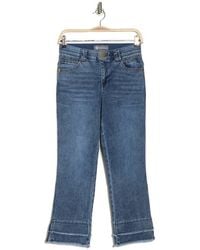 Democracy - Double Layer Fray Hem Kick Flare Jeans - Lyst