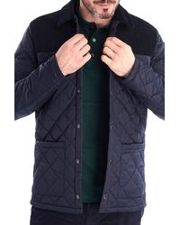 barbour gillock quilted jacket blue