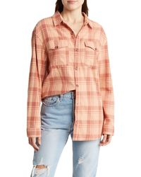 Roxy - Let It Go Cotton Flannel Button-up Shirt - Lyst