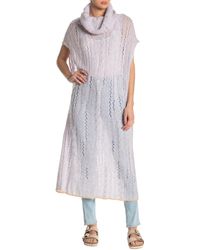 Free People Pirouette Knit Cowl Neck Tunic - Purple