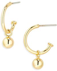 Nordstrom Rack - 12Mm Orb Hoop Earrings - Lyst