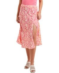 French Connection - Cosette Verona Floral Midi Skirt - Lyst