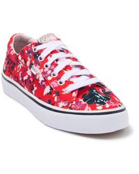 red leather keds