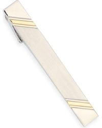 James Michael - Two-Tone Stripe Tie Bar - Lyst