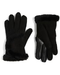 UGG - Genuine Shearling Suede Gloves - Lyst
