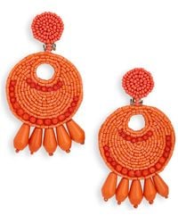 Kenneth Jay Lane - Beaded Drop Clip-On Earrings - Lyst