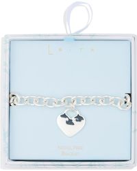 Leith - Link & Heart Bracelet - Lyst