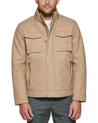 Dockers - Water Resistant Faux Leather Military Jacket - Lyst