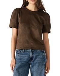 Steve Madden - Faux Suede T-Shirt - Lyst
