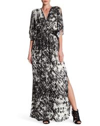 love stitch gauze kimono maxi dress