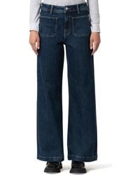 Mavi - Paloma Marine Patch Pocket High Waist Wide Leg Jeans - Lyst