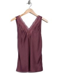 Nordstrom Rack - Lace Trim Satin Tank - Lyst