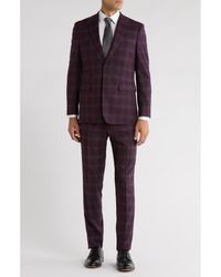 English Laundry - Trim Fit Plaid Two-Piece Suit - Lyst