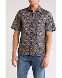 Nordstrom Rack - Short Sleeve Cotton Poplin Button-Up Shirt - Lyst