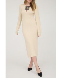 AUGUST SKY - Long Sleeve Sweater Dress - Lyst