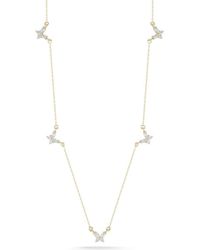 Chloe and Madison - Cz Butterfly Station Necklace - Lyst