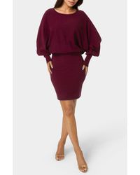 Bebe - Scoop Neck Dolman Sleeve Sweater Dress - Lyst