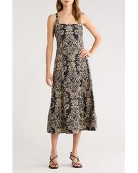 Ulla Johnson - Natali Printed Cotton A-Line Dress - Lyst