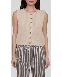 Blu Pepper - Button-Up Sweater Tank - Lyst