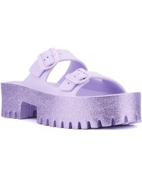 Olivia Miller - Sparkles Plaform Slide Sandal - Lyst