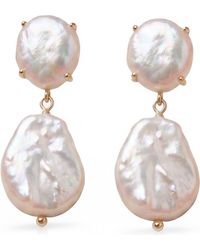 Saachi - Double Freshwater Dangle Earrings - Lyst