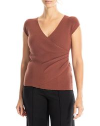 Max Studio - Cap Sleeve Wrap Sweater - Lyst