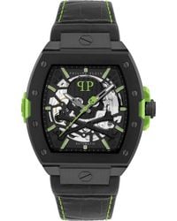 Philipp Plein - The $Keleton 2.0 Automatic Leather Strap Watch, 44Mm - Lyst