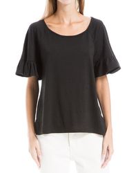 Max Studio - Flutter Texture Knit T-Shirt - Lyst