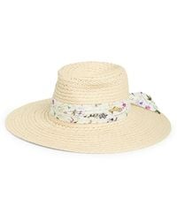 Vince Camuto - Lala Floral Ribbon Panama Hat - Lyst