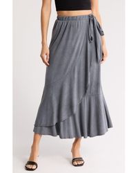 Go Couture - Wrap Midi Skirt - Lyst
