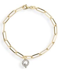 Meshmerise - Diamond Initial Charm Bracelet - Lyst