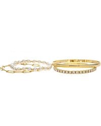 Rivka Friedman - Set Of 4 Freshwater Pearl & Cubic Zirconia Bracelets - Lyst