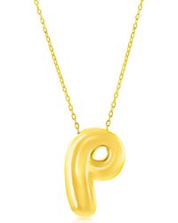 Simona - Bubble Initial Pendant Necklace - Lyst