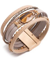Saachi - Nirvana Beaded Leather Bracelet - Lyst