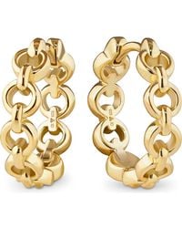 DEVATA - Cable Link Hoop Earrings - Lyst
