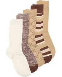 Nordstrom Rack - 5-Pack Assorted Ultra Soft Cable Crew Socks - Lyst