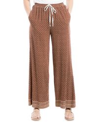Max Studio - Drawstring Wide Leg Pants - Lyst