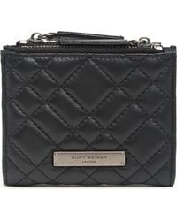 Kurt Geiger - Diamond Quilt Leather Bifold Wallet - Lyst