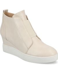 Journee Collection - Clara Inside Zip Wedge Sneakers - Lyst