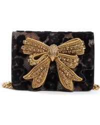 Kurt Geiger - Extra Small Shoreditch Crystal Bow Crossbody Bag - Lyst