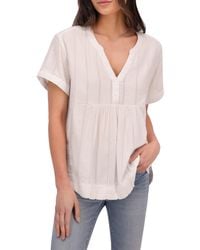 Lucky Brand - Babydoll Popover Top - Lyst