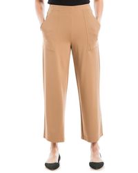 Max Studio - Ponte Crop Wide Leg Pull-On Pants - Lyst