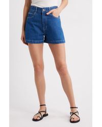 FRAME - Charm Denim Short - Lyst