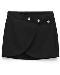 Mango - Danita Wrap Front Miniskirt - Lyst