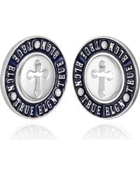 TRUE RELIGION - Logo Stud Earrings - Lyst